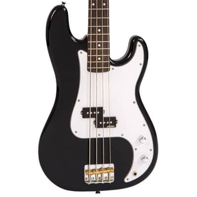 NEW! Vintage Brand V4 V4BK P bass guitar in boulevard black finish image 3