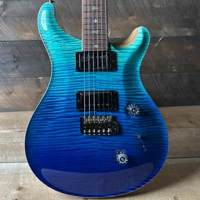 PRS Wood Library Custom 24 Blue Fade 10 Top Brazilian Rosewood Fretboard 58/15lt Korina Back 411447 image 1