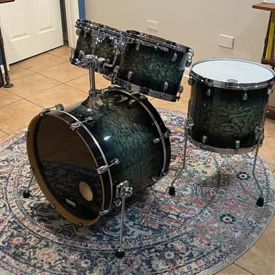 Tama Performer MBS42S 4-Piece Shell Pack *Includes Ahead Cases - Molten Steel Blue Burst image 8