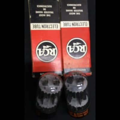 NOS Matched Pair RCA 6BX7GT Black Plate Audio Vintage Vacuum Tubes TESTED D.9590 image 3