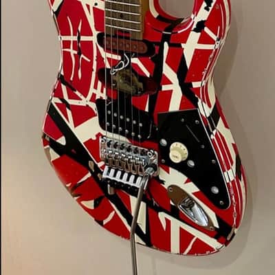 EVH Striped Series Frankie (2020) MINT CONDITION - Red, White, Black Stripes Relic image 16
