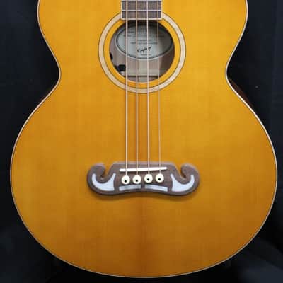 2023 Epiphone El Capitan J-200 Studio Acoustic-Electric Bass Guitar Aged Vintage Natural Gloss 5lbs 14oz image 1