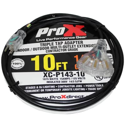 Bundle of 4x Pro X XC-P143-10 3-Socket Power Cord image 2