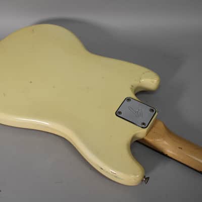 1974 Fender Musicmaster Shortscale Bass Olympic White w/OHSC image 14