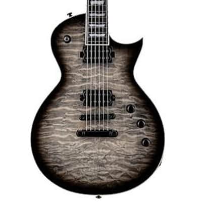 ESP LTD EC-1000T QM Electric Guitar, Charcoal Burst, Open Box (Very Good) image 1