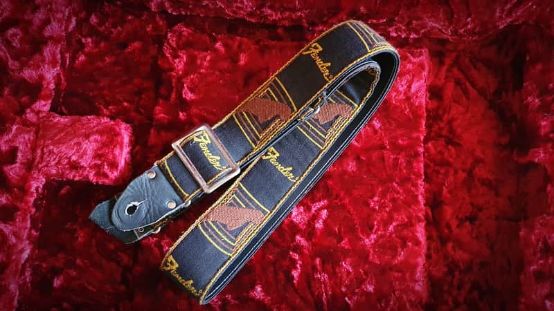 Vintage 1969 Fender Monogram Guitar Strap image 1
