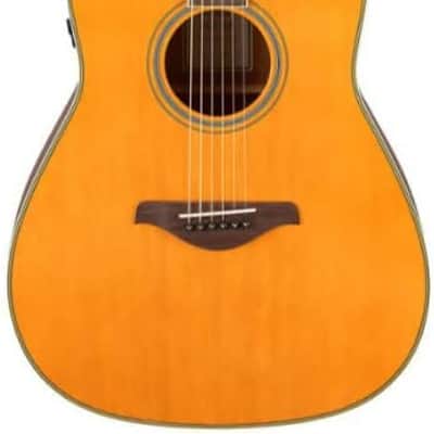Yamaha FGC-TA TransAcoustic Dreadnought Cutaway Acoustic-Electric Guitar - Vintage Tint image 1