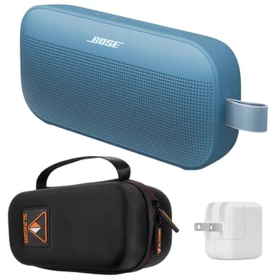 Bose SoundLink Flex 2nd Gen Bluetooth Speaker, Blue Dusk, Bundle with Hard Shell Travel Case image 1