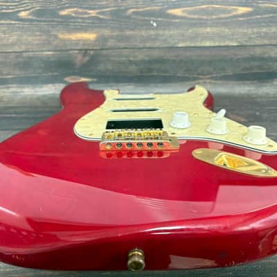 90s Charvel CST-060 Stratocaster Body Ash See-throw Red w/Plate Made in Japan image 8