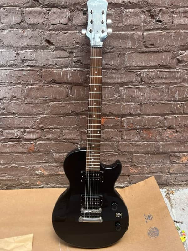 Epiphone Special Les Paul Shape Model II W/ Headstock Repair SN: 1104101005- Black image 1