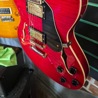 Peavey JF1EX Transparent Red Semi-Hollow Electric Guitar | Reverb
