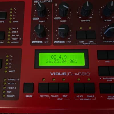 Access Virus Classic Desktop Digital Synthesizer 2002 - Red / Black image 8