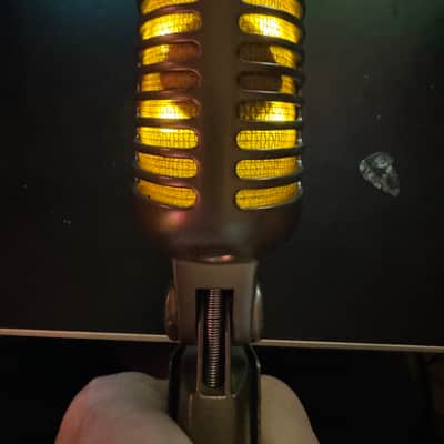 Custom Worn Bronze/Gold Shure Super 55 Deluxe Supercardioid Dynamic Microphone Lights Up image 4