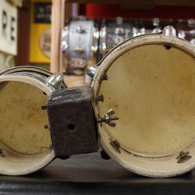 1940s Slingerland 6" and 8" Standard Drum Bongos in Black Diamond Pearl image 5