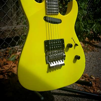 ESP Mirage Deluxe : 1987-88 era, Dayglow, Ebony, Lawsuit Headstock image 1