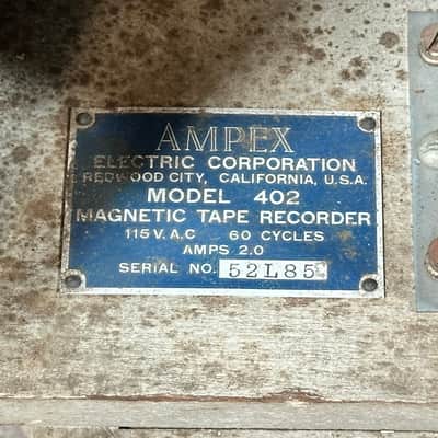 Vintage Ampex 402 / 403 Reel to Reel Tape Recorder Tube Mic Preamp image 18