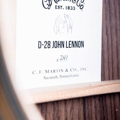 2016 Martin D-28 John Lennon Limited Edition Dreadnought Acoustic Guitar w/ Case, Tags image 6