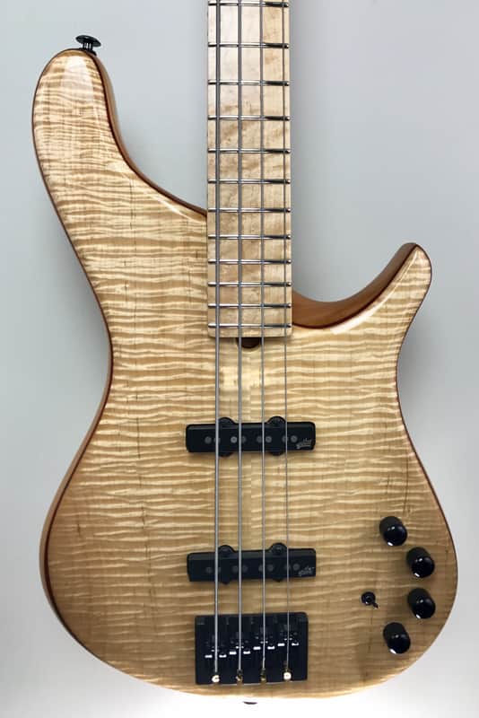 Brubaker NBS-4 "Lexa" Flame-Maple Top and Back, Birdseye Fingerboard image 1