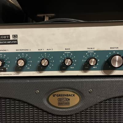 Custom combo amp: modified Knight KN3245 with custom Celestian Greenback cabinet! One of a kind killer rig image 9
