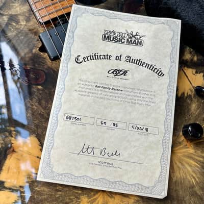 Ernie Ball Music Man BFR Axis Super Sport 2018 Buckeye Burl image 23