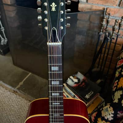 1970s Terada W513 Hummingbird 12 String - Cherry Burst image 4