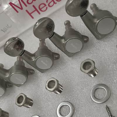 Aged Relic Nickel Gotoh SG381-05 6 in Line Tuners Tuning Machines image 3