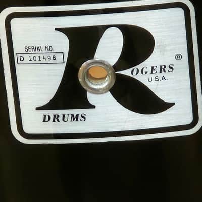 Vintage Rogers Big R 18x16 Floor Tom Black Cortex Memri-Loc USA Late 1970s Original image 3