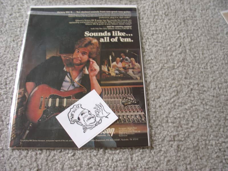 Gibson Vintage Advertisement Gibson Victory MV X guitar 1980's image 1