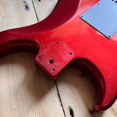 Peavey Raptor Plus Electric Guitar Body Solid Wood Wine Red Metallic image 9