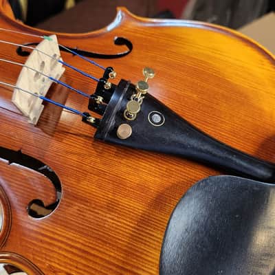 Cecilio 4/4 Advanced Level Violin Featuring Aged 7+ Years - Solid Spruce Top Highly Flamed One-Piece Maple Back and Sides All-Ebony Components, Independent Fine-Tuners, Brazilwood Bows, Hand-Rubbed Oil Finish... image 6