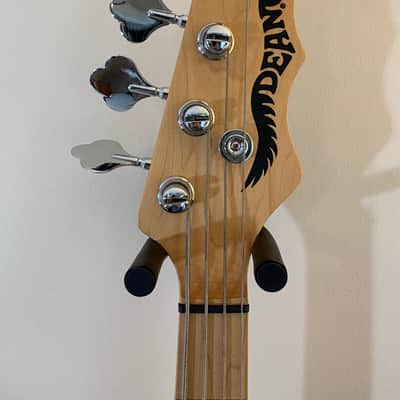 Dean Hillsboro Trans Blue Flamed Maple Bass W/Gig Bag and Free Shipping image 5
