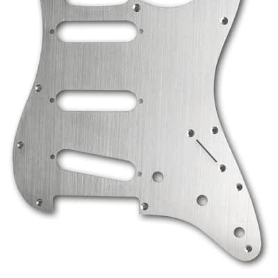 Fine-Brushed Steel Strat Stratocaster Pickguard image 1