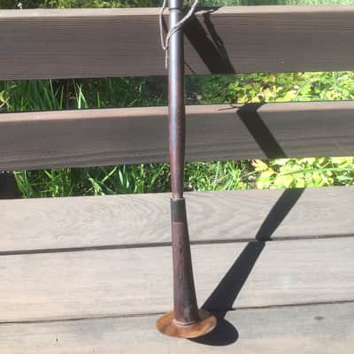 No Brand Sarune Bolon Folk Oboe / Shawm of the Toba Batak People of North Sumatra Indonesia 1990s - Natural Sumatran Hardwood, Ebony, Reed, Coconut and Water Buffalo Horn image 5