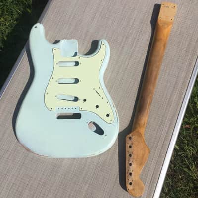 Hand finished Strat Body 2018 Ngs Faded Sonic Blue Relic image 1