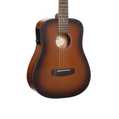 Cort EARTHGO-OPBB | Hyvibe Acoustic Electric Guitar, Open Pore Brown Burst. New with Full Warranty!