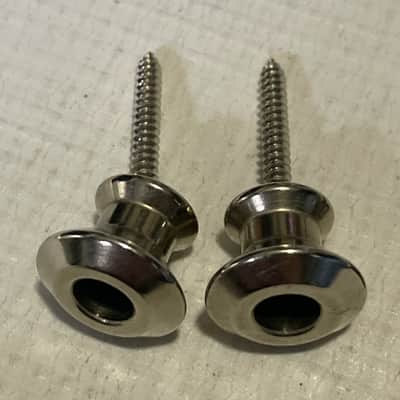 3 - Used Jim Dunlop Electric Guitar Chrome Strap Lock Buttons image 3