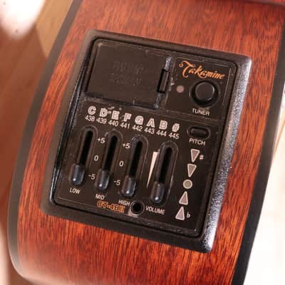 Takamine EF340SC GN Solid Cedar Top / Layered Mahogany Dreadnought Acoustic-Electric Guitar Bild 7