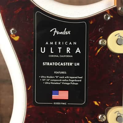 Fender American Ultra Strat LEFTY Arctic Pearl, Hard Case, Free Ship, 357 image 7
