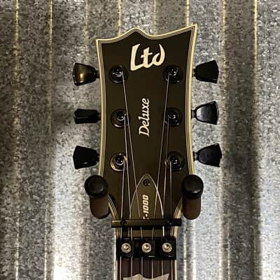 ESP LTD EC-1000 FR Floyd Rose Black Satin EMG Guitar & Case #1888 Used image 4