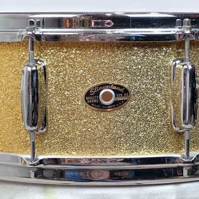 Slingerland 22/22/12/13/16/5.5x14" VIDEO Vintage 60's Drum Set - Gold Sparkle image 12