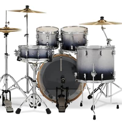 PDP Concept Maple Silver to Black Fade 5pc Drum Set - 22,10,12,16,14 - PDCM2215SB image 3