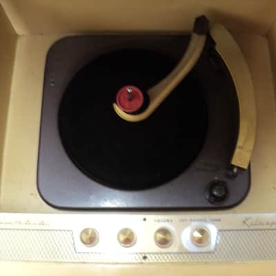Vintage Columbia Kilosphere Blonde Console Record Player - For Repair image 8