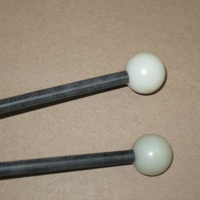 one (new old stock) pair Gambal Manufacturing GPN (UG13GPNXX) Bells, Xylophone Percussive Keyboard MALLETS, 1 inch White Hard Acrylic Ball Heads with Black Synthetic Shafts, with original packaging - from 1990s - early 2000s image 11