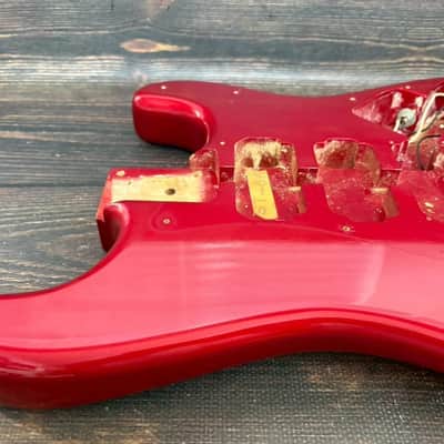80s FERNANDES FST-65 Stratocaster Type Alder Body Candy Apple Red Made in Japan image 7
