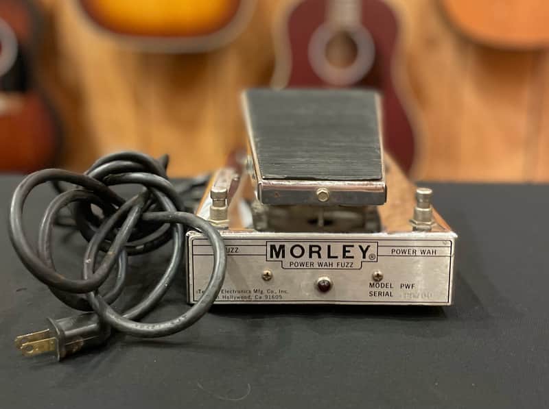 Vintage Morley PFW Power Fuzz Wah Pedal for Electric Guitar & Bass Silver w Power imagen 1