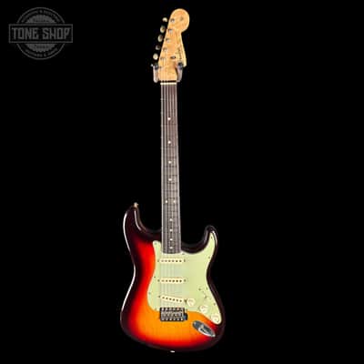 Fender Custom Shop 1963 Stratocaster Journeyman Relic Chocolate 3 Tone Sunburst AAA Maple Neck w/case CZ588787 image 2