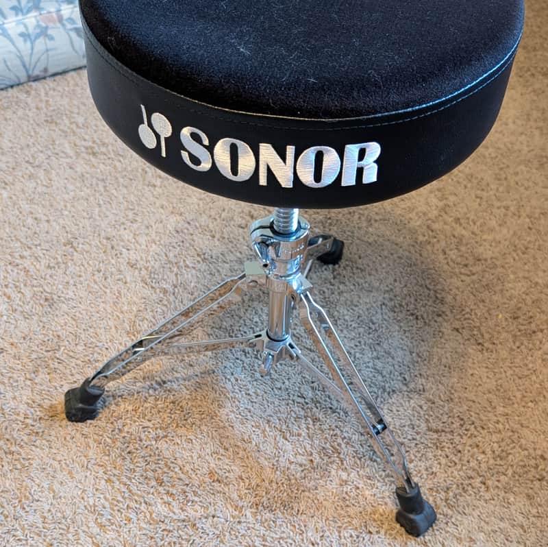 Sonor 4000 Series Drum Throne Velour Black image 1