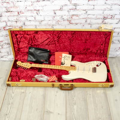 Fender - 2017 American Original 50s Stratocaster - Electric Guitar - White Blonde - w/OHSC - USED image 14