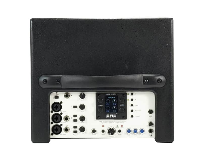 Elite Acoustics EAE D4-8 (OPEN BOX) Rechargeable Acoustic Amp with 4 Channel Digital Mixer/LFP Battery - Painted Black image 1
