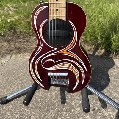 G-Sharp OF-1 Travel Guitar, Three Tone Sunburst (g# tuning, comes w/ gig bag) image 3